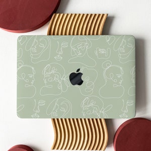 Lady Face Aesthetic Shell Hard Case Cover for MacBook Air 13 Macbook Pro 13 16 15 Air 13 12 inch Laptop 2338 2681