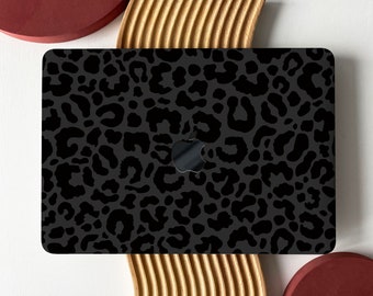 Schwarzer Leopard Design Shell Hard Case Cover für MacBook Air 13 MacBook Pro 13 16 15 Air 13 12-Zoll-Laptop 2338 2681