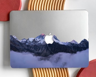 Snowy Mountain on Clouds Hard MacBook Case Cover for MacBook M1/M2 Air 13 Case 2023 New Macbook M3 Pro 13 16 15 Case Air 13 12 inch Laptop