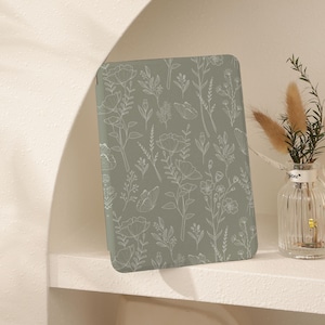 Sage Green Floral Flight Custom Kindle Paperwhite 5 Case, Kindle 11 Cover, Kindle 2021/2022 Accessories, Personalized Paperwhite 6.8
