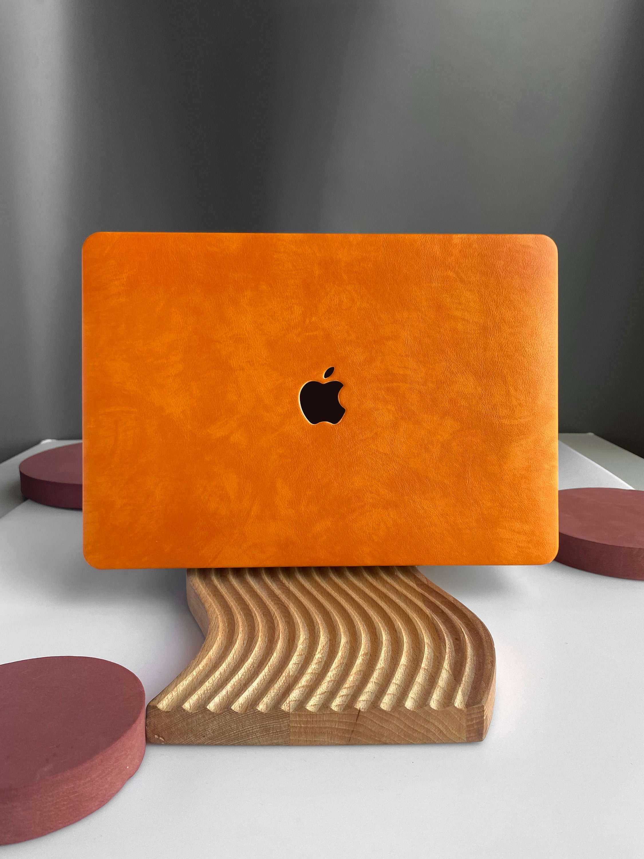 オレンジグラデーションレザーハードケースカバー MacBook Air 13