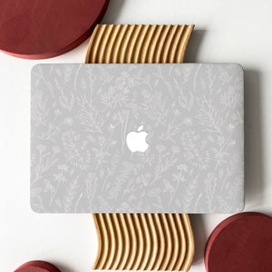Gray Flower and Leaf Collection Shell Hard Case Cover for MacBook Air 13 Case Macbook Pro 13 14 16 15 Air 13 12 inch Laptop case