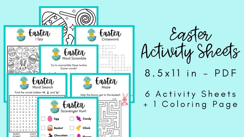 Easter Activity Pack, Easter Activities for Kids, Kids Printable ...