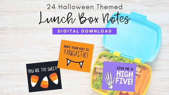 Printable Lunch Box Notes, Printable Lunch Box Cards, Lunch Notes For Kids, Kids Lunch Notes, Lunchbox Notes For Kids, Halloween Themed