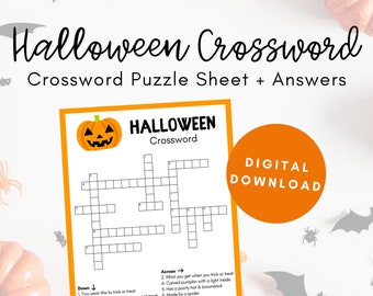 halloween crosswords etsy