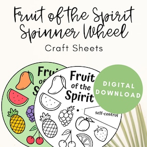 Fruit of the Spirit Craft, Sunday School Craft Printable, Bible Story Craft, Bible Coloring Pages, Fruit of the Spirit Printable Craft