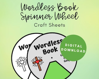 Wordless Book Craft, Spinner Wheel Craft, Colors of Salvation, Christian Crafts, Crafts for Kids, Sunday School Printable, Bible Coloring