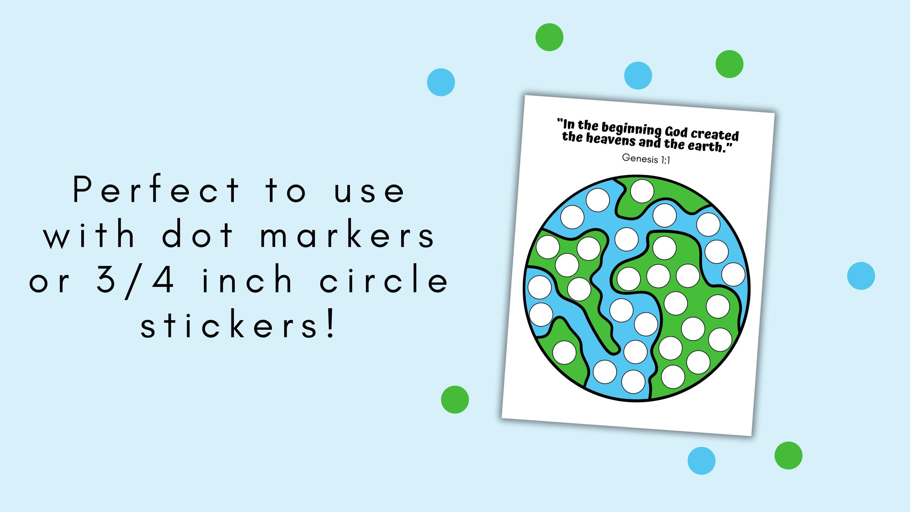 Creation Craft for Kids, Dot Marker Coloring, Do A Dot, Sunday School ...