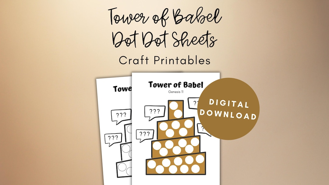 Tower of Babel Craft, Dot Dot Sheet, Dot Marker Page, Do A Dot ...