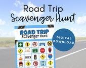 Road Trip Scavenger Hunt, Scavenger Hunt Kids, Road Trip Printable Games, Instant Digital Download, Vacation Printable, Activities for Kids