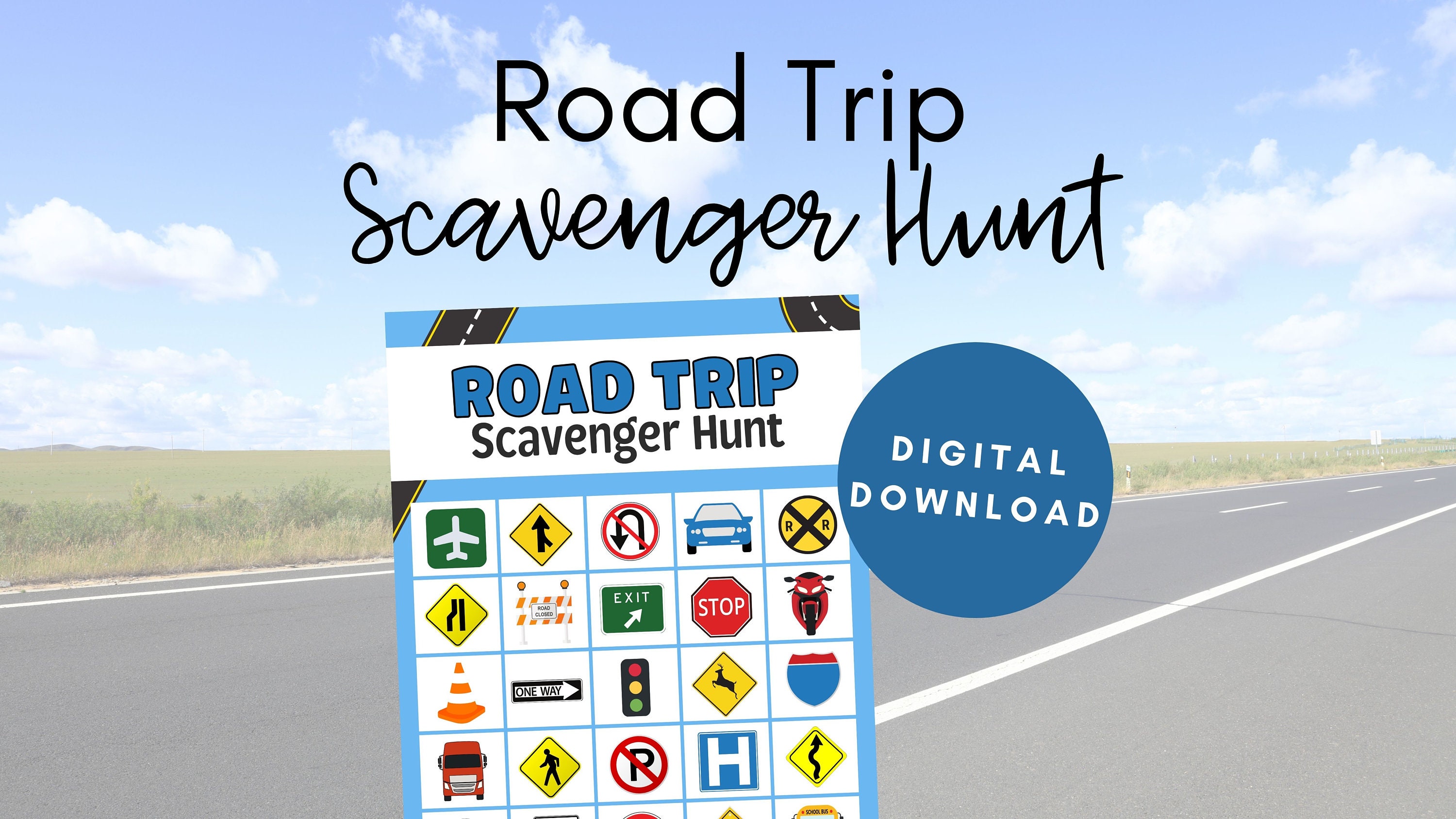 Road Trip Scavenger Hunt, Scavenger Hunt Kids, Road Trip Printable ...