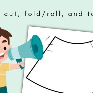 Megaphone Flash Card.pdf Paper Megaphone Template, Megaphone Craft Printable, Craft Activity ...