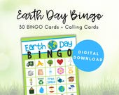 Earth Day Bingo, Earth Day Game, Bingo Cards Printable, Bingo Game, Printable Bingo, Earth Day Activity, Bingo for Kids, Earth Day Printable