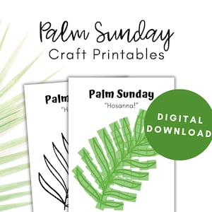 Palm Sunday Craft for Kids, Sunday School Craft Printable, Christian Activities for Kids, Bible Coloring, Bible Story Activity, Holy Week