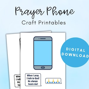 Prayer Craft Printable, Christian Crafts, Crafts for Kids Printable, Sunday School Printable, Bible Coloring Page, Bible Story Craft