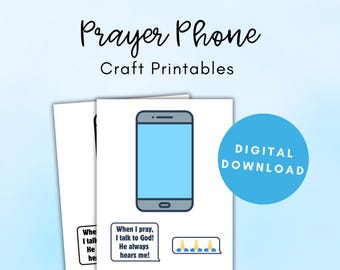 Prayer Craft Printable, Christian Crafts, Crafts for Kids Printable, Sunday School Printable, Bible Coloring Page, Bible Story Craft
