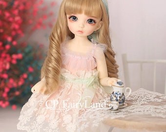 Dollmore 1//4 BJD accessory MSD and YOSD Dollmore Art Headphone White Gold