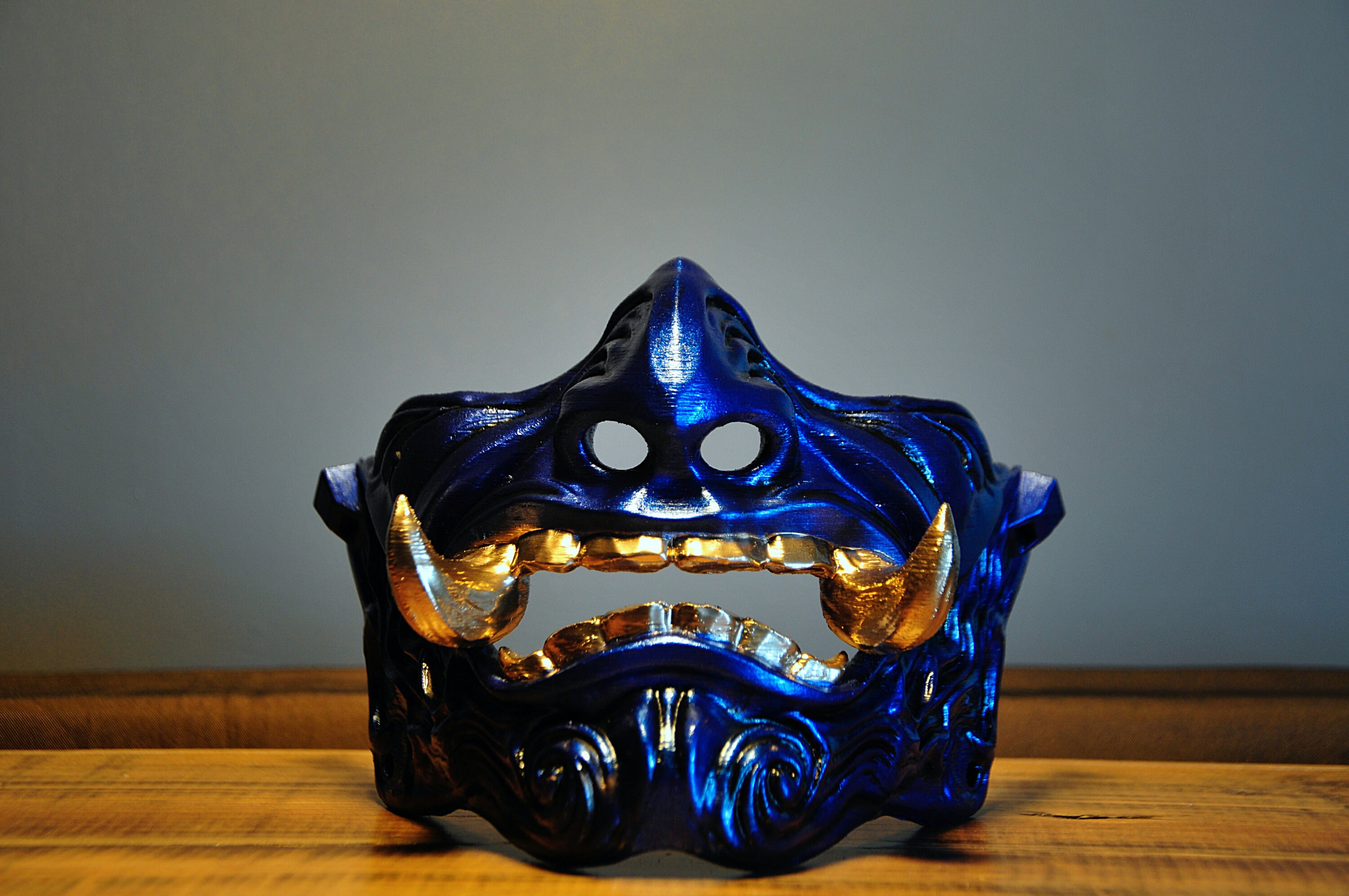 Oni samurai japanese half mask Ghost of Tsushima Etsy