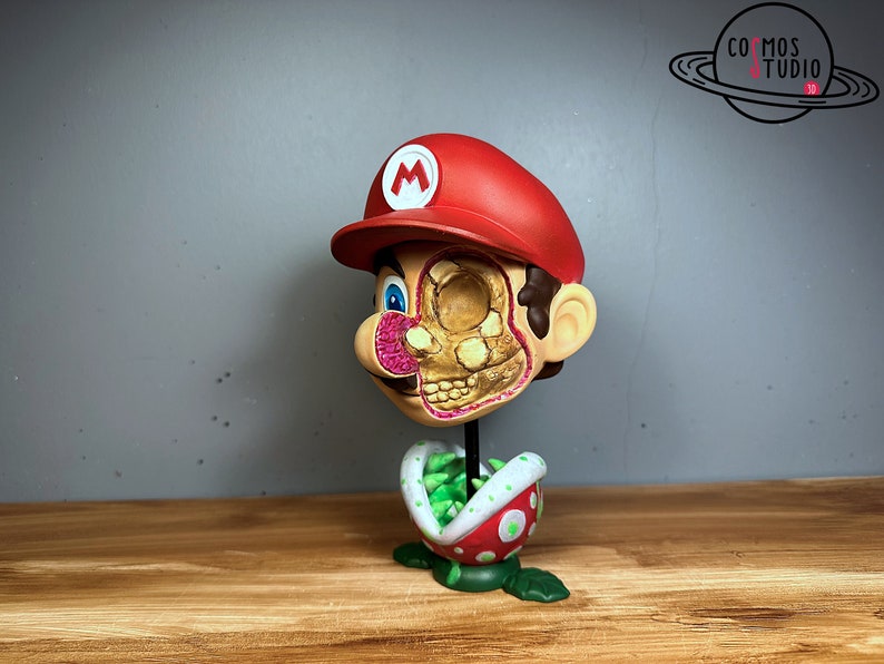 Zombie Mario Tabletop Figure Super Mario Bros Figure Etsy