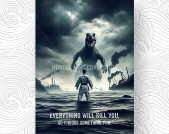 Judoka's Challenge: Duel with a Sea Titan in a Darkened Abyss | Everything Will Kill You Poster