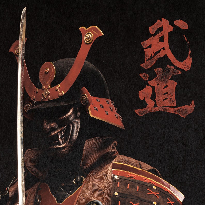 Samurai Poster Japan Art Poster Samurai Art Japanese proverbs Decor Sensei Gift image 3