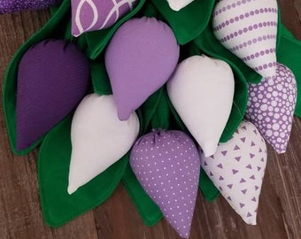 Fabric Tulips, Cotton Tulips, Spring Tulip Bouquet, Wedding Flowers, Mother's Day Gift, Spring Decor, Summer Decor, Bridesmaid Gift