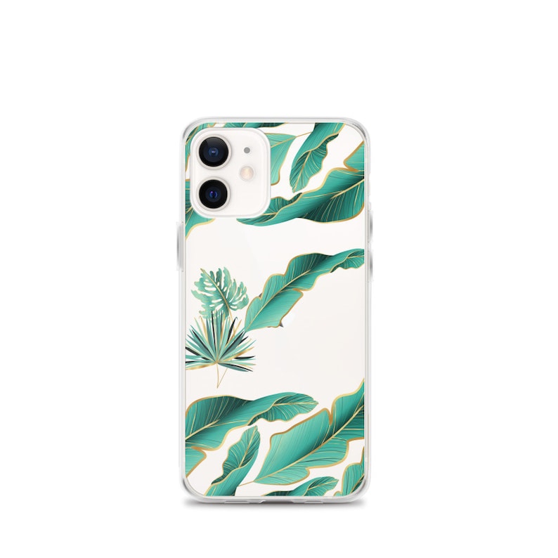 11 pro Aesthetic Tropical Green Leaves clear iPhone Cases xs max 10 se 2020 12