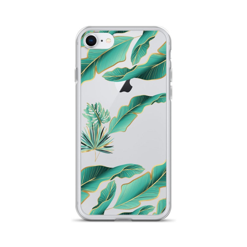 11 pro Aesthetic Tropical Green Leaves clear iPhone Cases xs max 10 se 2020 12