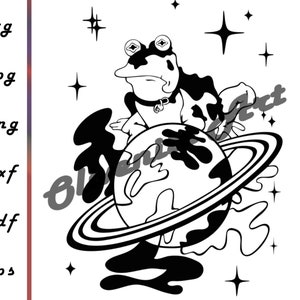 Hypnotoad in Space SVG, Frog clipart, Toad digital download, SVG files for cricut,