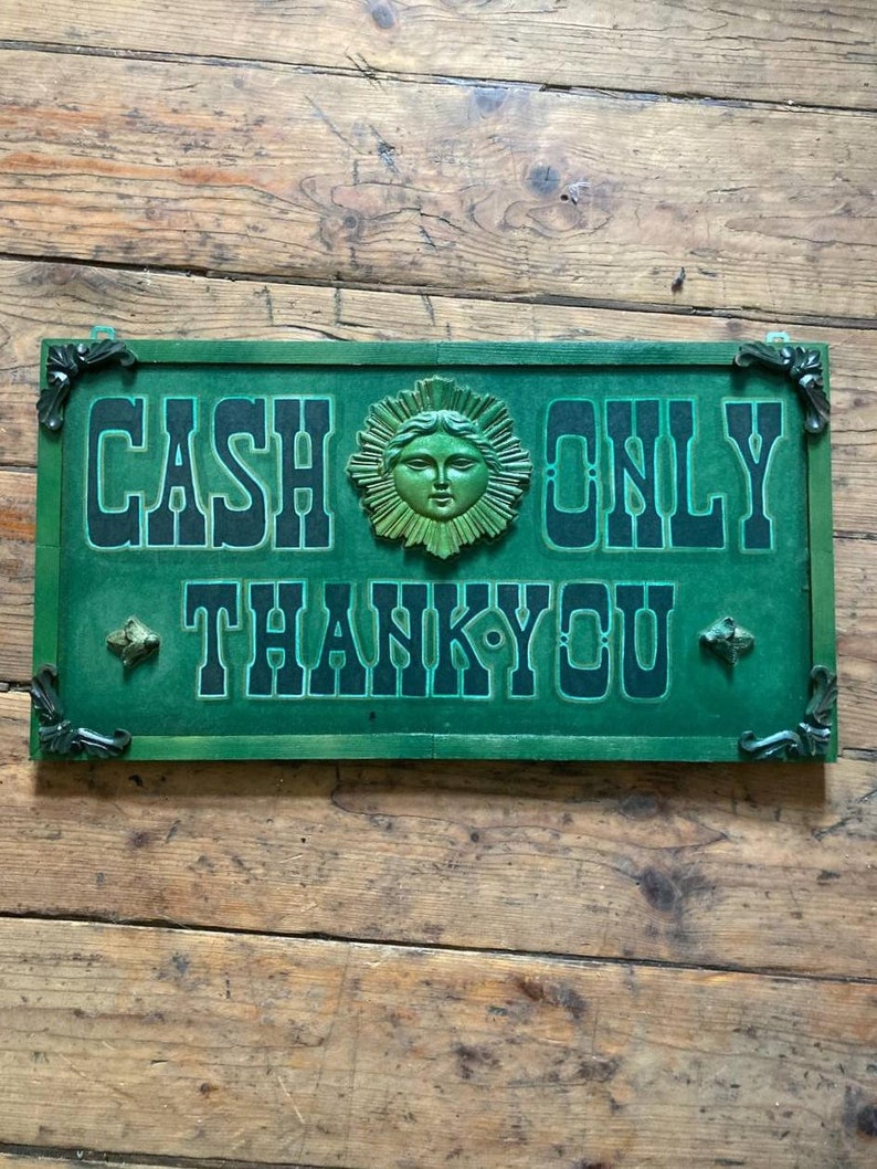 Cash Only Sign | Personalized Sign | Handmade - Etsy