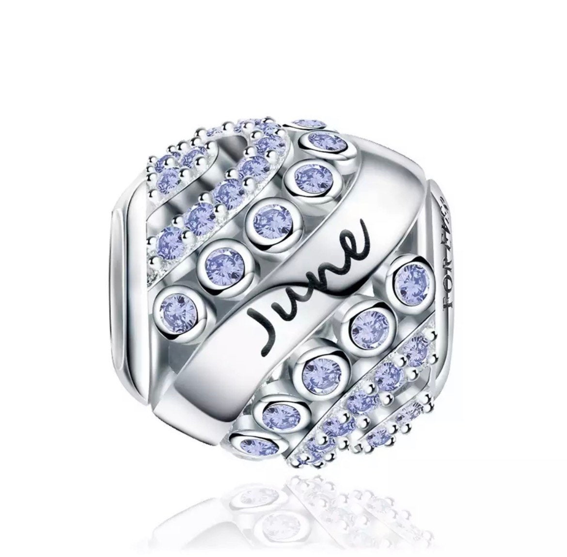 Birthstone June Charm 100% Sterling 