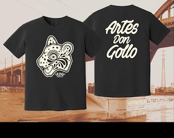 T-shirt graphique Jaguar - chemise traditionnelle mexicaine - t-shirt graphique streetwear - chemise Jaguar de style tatouage - t-shirt de style urbain - t-shirt art chicano