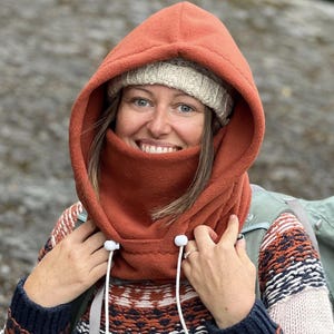 Fleece Ski Hood, Balaclava, Helmet Hood, Winter Hat