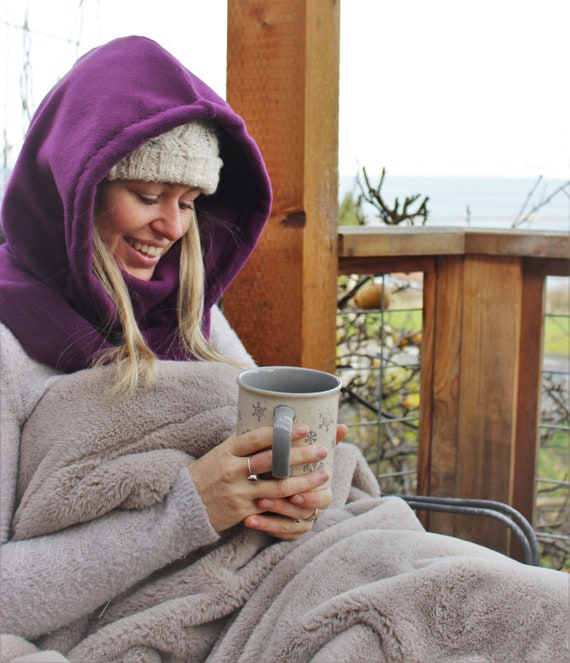 Dark Purple hood, ski hood, Fleece Hood, balaclava, custom fleece hood, fleece hat, fleece face mask, neck warmer, fleece scarf, beanie