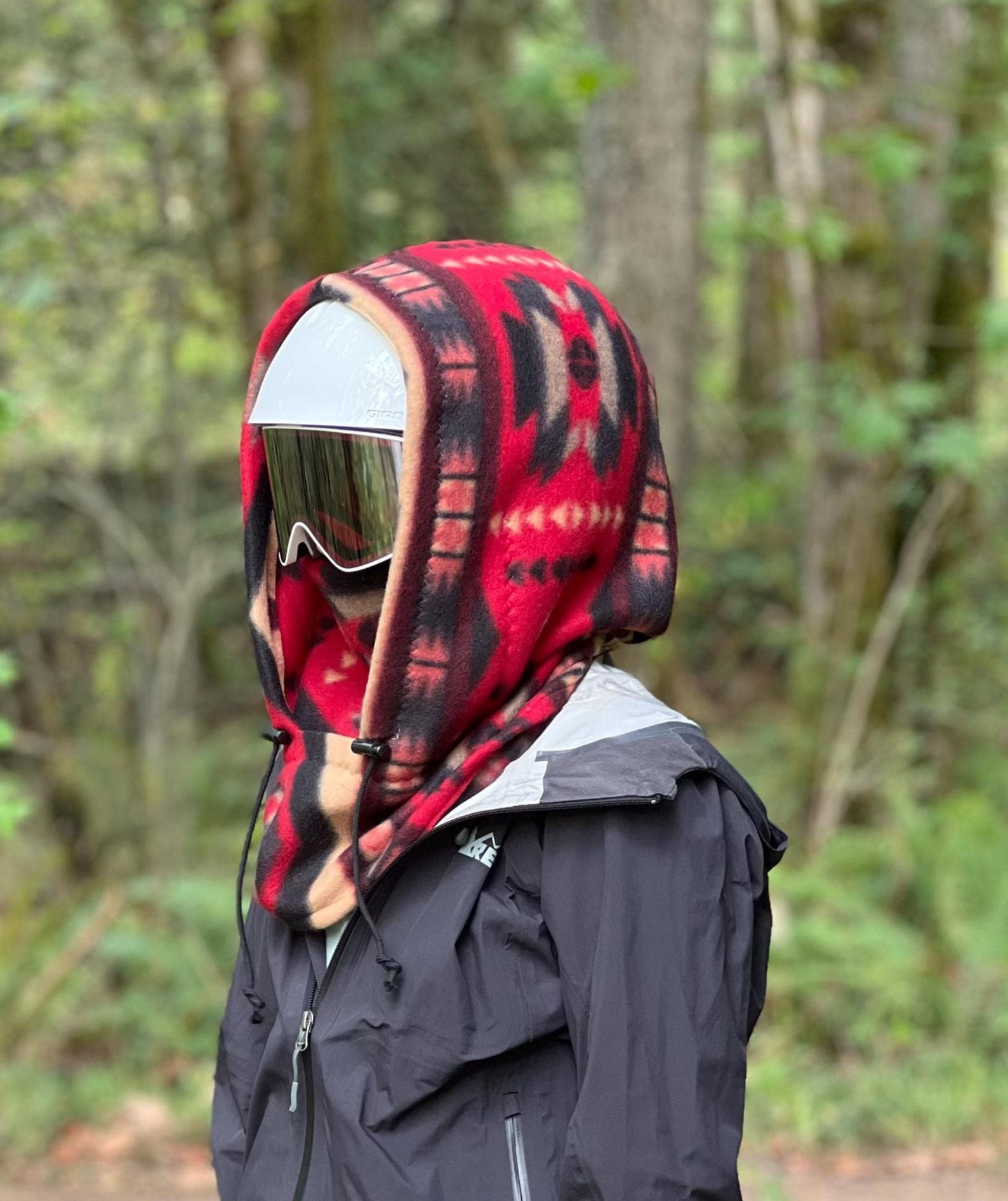 Aztec Fleece Ski Hood: Balaclava, Ski Mask, Winter Hat, Snowboard Hood ...