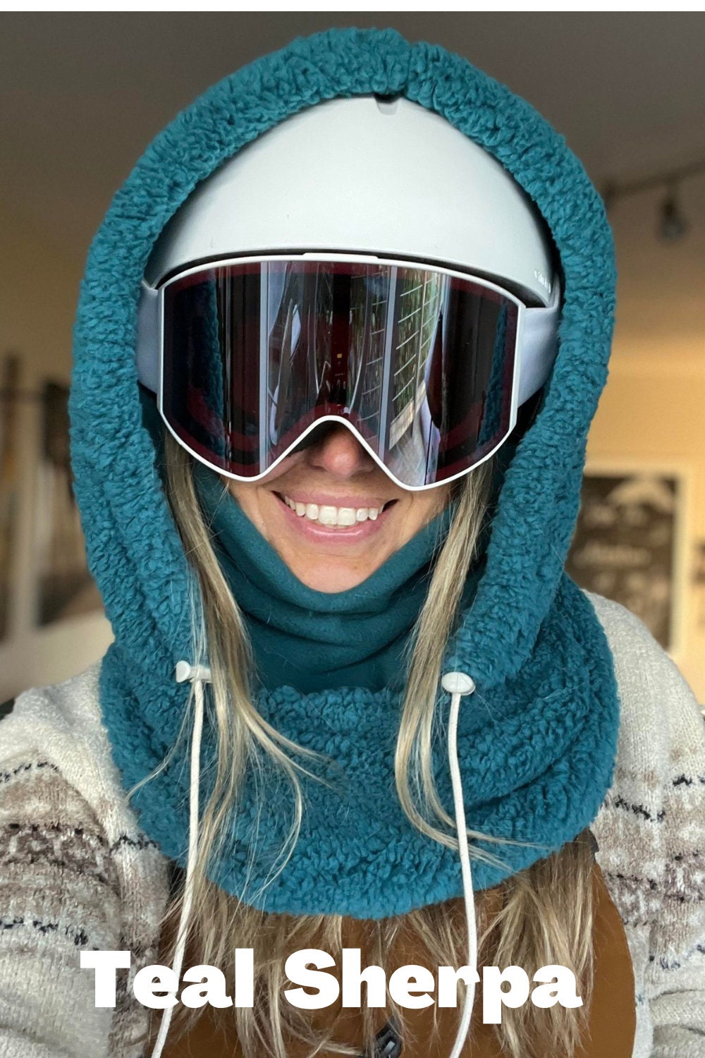 Sherpa Hood Ski Hood Fleece Hood Snowboard Hood Balaclava Etsy Canada