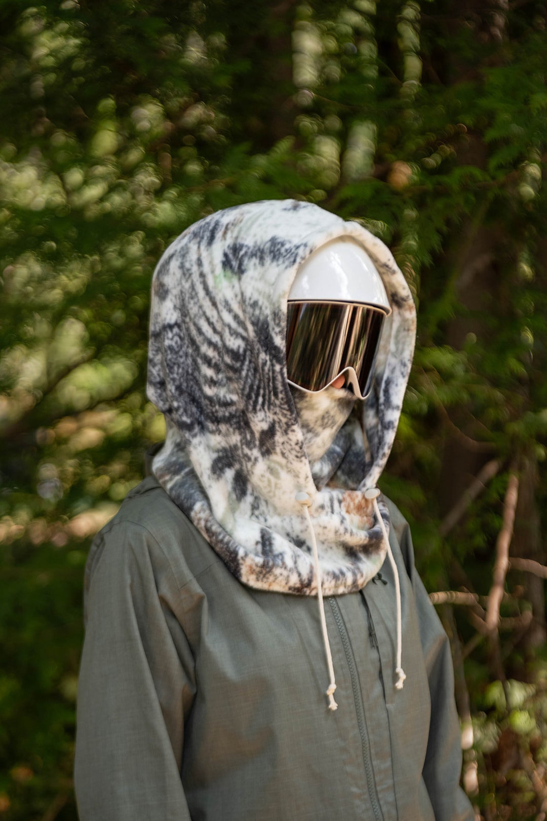 Nature Leaf Hood, Ski Hood, Fleece Hood, Balaclava, Adventure Hood
