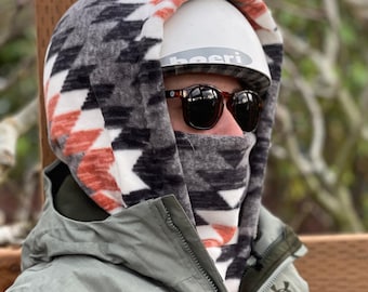 Fleece Ski Hood, Balaclava, Helmet Hood, Winter Hat