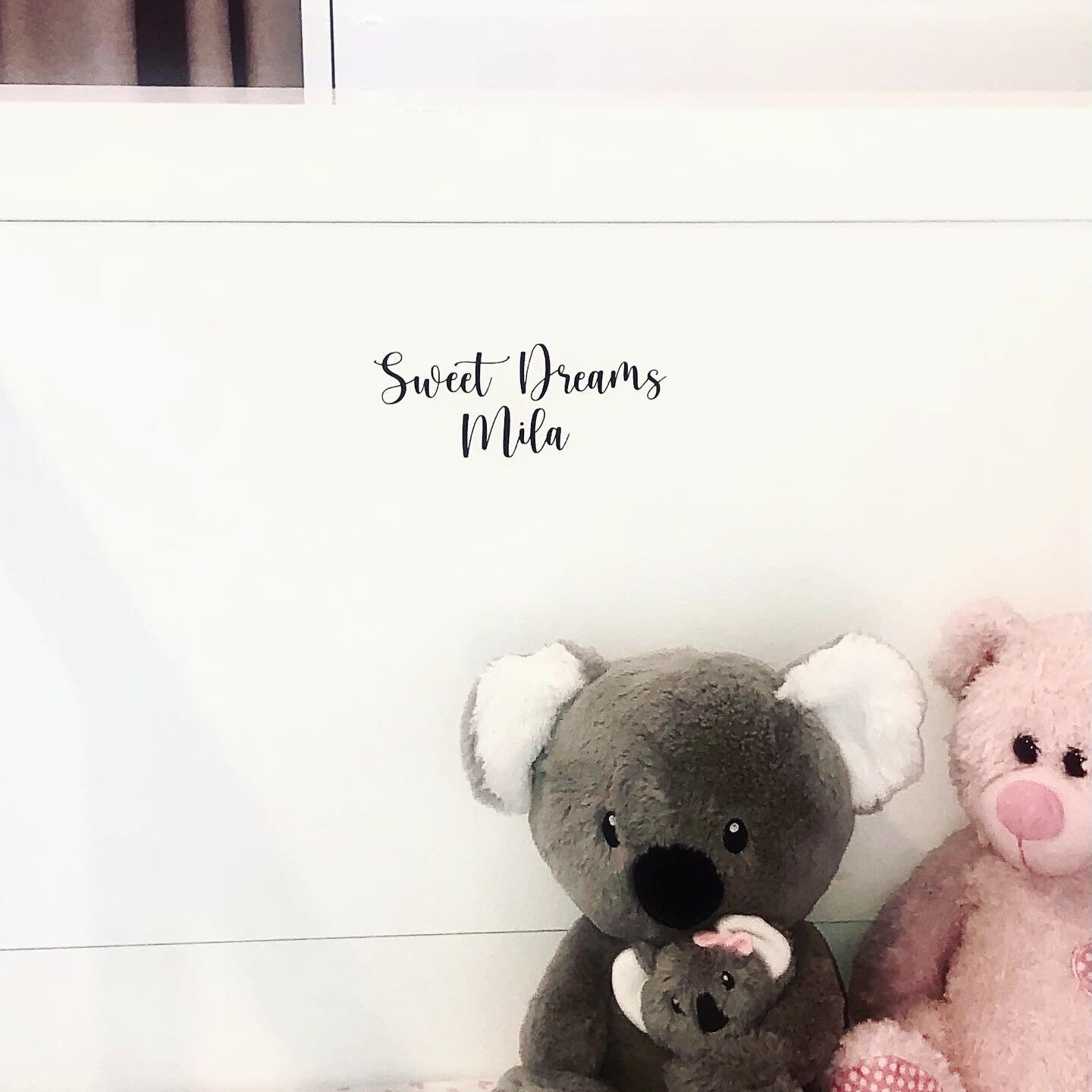 Personalised Name Cot Bed Sticker Wall Decal Kids Baby Nursery Etsy