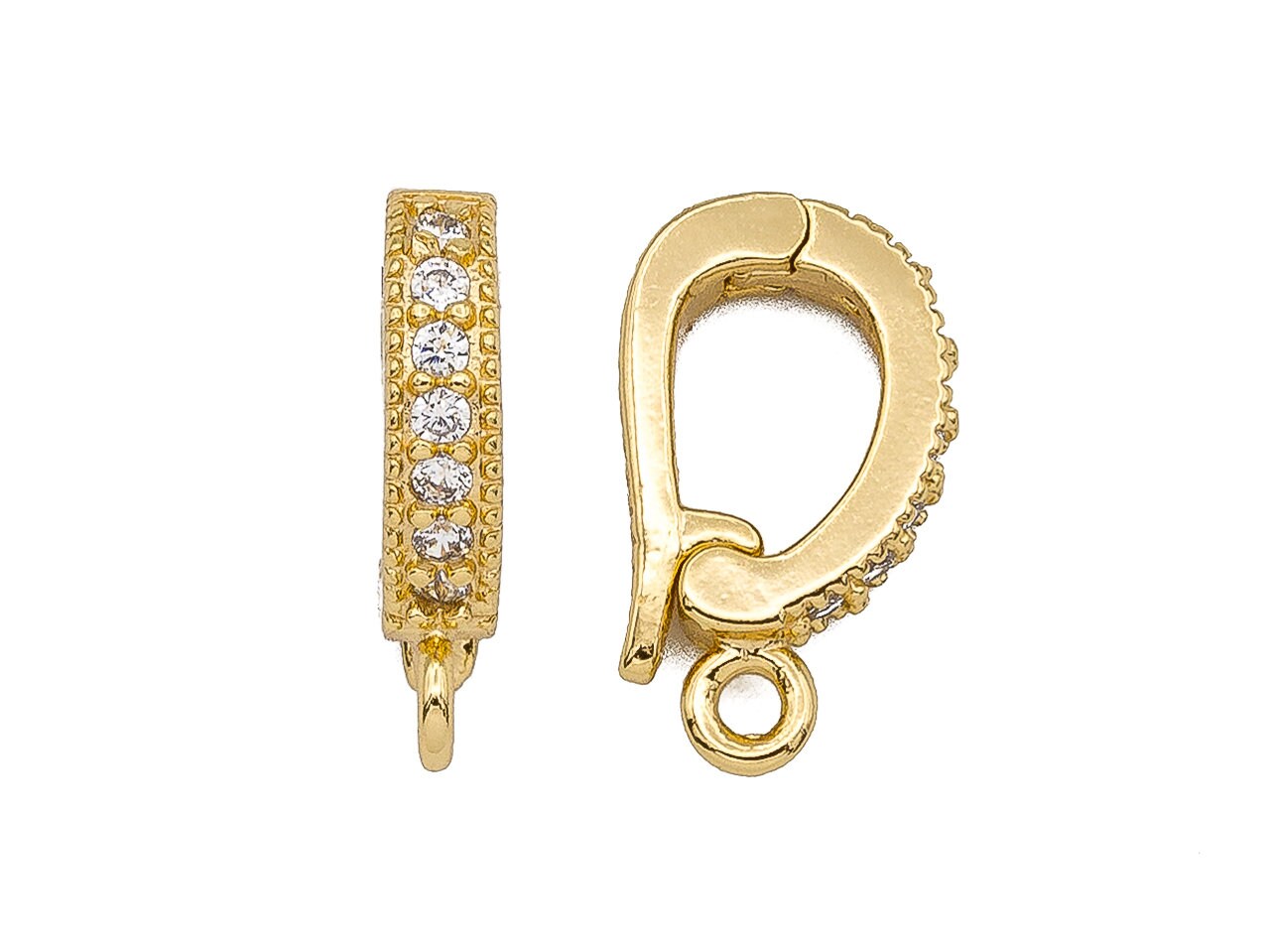 Gold bail clasp for pendant Rhinestones Bail Jewelry Making Etsy