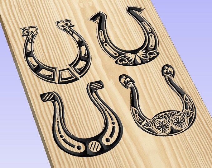 Vcarve Horse Shoe Dxf File for Cnc Carving Etsy