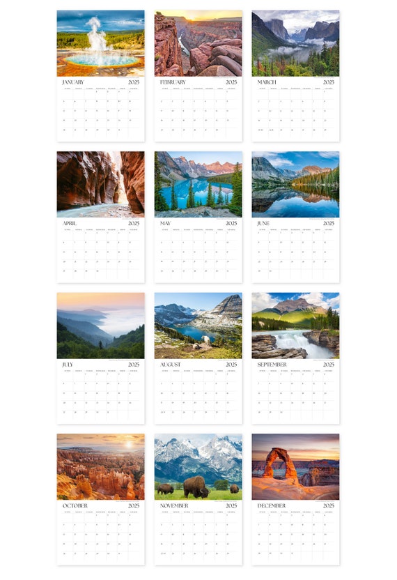 National Parks Wall Calendar - Budget Savvy Diva