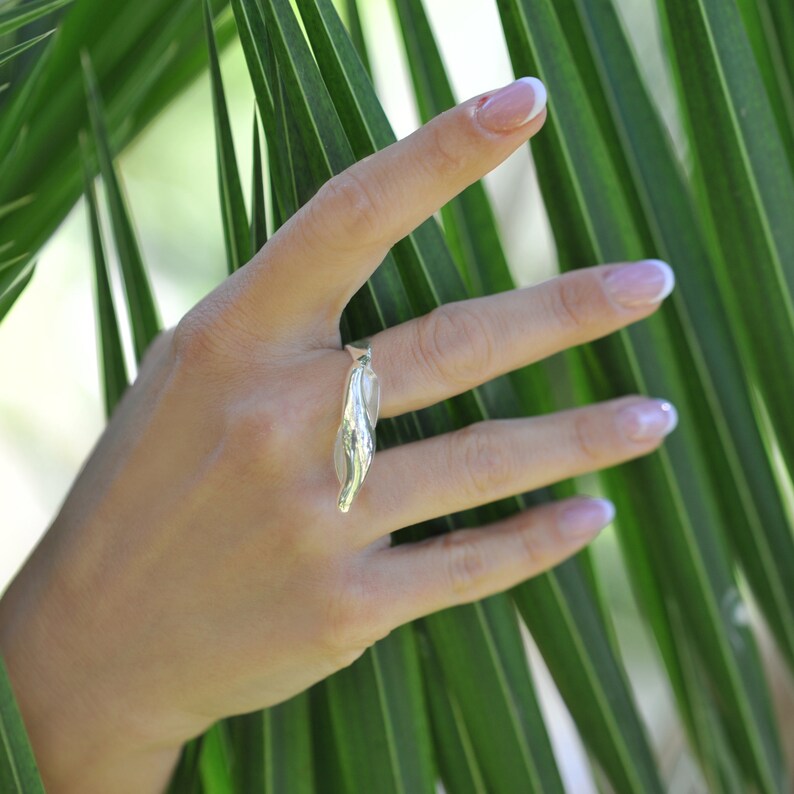 Aether Element Ring, Five elements Ring, Ayuervedic Space Element, Aether Sterling Silver Handmade Adjustable Ring image 5