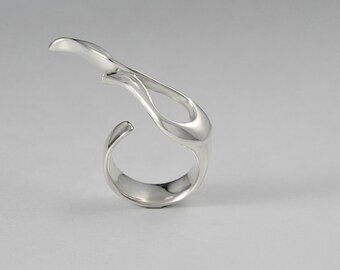 Earth Element Ring, Gaea Ring, Sterling Silver Handmade Adjustable Ring