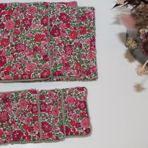 Make-up remover wipes, basket, pouch, make-up remover glove, liberty fabric, washable wipes