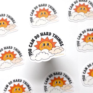 Sticker choses dures | Illustré | Rétro | Soleil | Pluie | Nuages | Sentiments