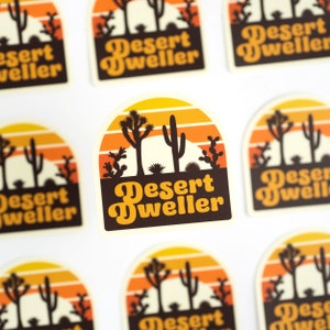 Desert Dweller Sticker | Southern California | Arizona | Utah | Retro | Sedona | Hiking | Camping | Joshus Tree | Mojave | Cactus