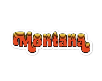 70s State -  Montana Sticker | Glacier national park | Yellowstone | Missoula | Bozeman | Big Sky