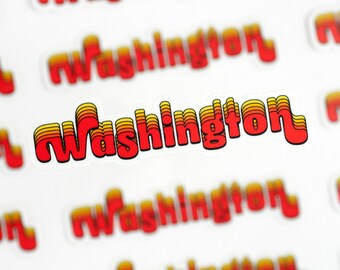 70s State - Washington Sticker | Seattle | Tacoma | Spokane | Puget Sound | PWN | Travel