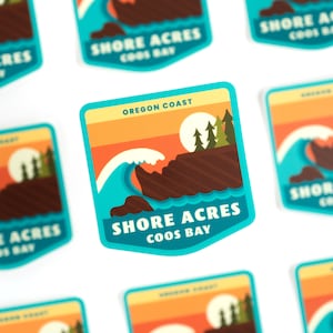 Shore Acres Oregon Coast Sticker: Coos Bay Vinyl Decal